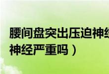 腰間盤突出壓迫神經(jīng)嚴(yán)重嗎（腰間盤突出壓迫神經(jīng)嚴(yán)重嗎）
