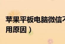 蘋果平板電腦微信不能使用怎么辦（了解不能用原因）