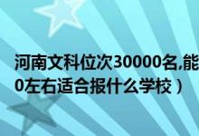 河南文科位次30000名,能報什么學(xué)校（河南高考位次190000左右適合報什么學(xué)校）