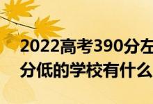 2022高考390分左右有哪些二本大學（各省分低的學校有什么）