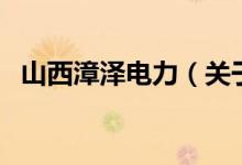 山西漳澤電力（關(guān)于山西漳澤電力的介紹）