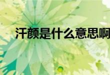 汗顏是什么意思?。ㄔ~語汗顏什么意思）