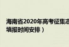 海南省2020年高考征集志愿表（海南2022年高考征集志愿填報(bào)時(shí)間安排）