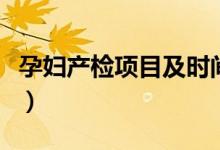 孕婦產(chǎn)檢項(xiàng)目及時(shí)間表圖片（孕婦產(chǎn)檢怎么做）