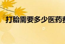 打胎需要多少醫(yī)藥費（打胎需要多少費用）