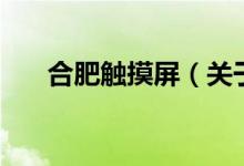 合肥觸摸屏（關(guān)于合肥觸摸屏的介紹）