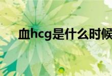 血hcg是什么時候檢查（血hcg是什么）