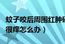 蚊子咬后周圍紅腫硬癢（被蚊子叮咬后紅腫硬很癢怎么辦）