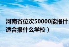 河南省位次50000能報什么院校（河南高考位次90000左右適合報什么學校）