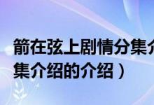 箭在弦上劇情分集介紹（關(guān)于箭在弦上劇情分集介紹的介紹）