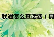 聯(lián)通怎么查話費(fèi)（具體操作步驟是怎樣的呢）