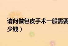 請問做包皮手術(shù)一般需要多少錢?（做包皮手術(shù)一共需要多少錢）