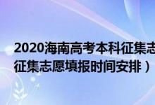 2020海南高考本科征集志愿（海南2022年高考本科提前批征集志愿填報時間安排）
