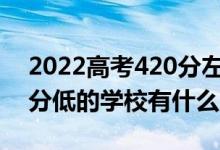 2022高考420分左右有哪些二本大學(xué)（各省分低的學(xué)校有什么）