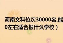 河南文科位次30000名,能報什么學校（河南高考位次230000左右適合報什么學校）
