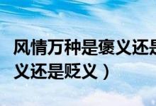 風(fēng)情萬種是褒義還是貶義的詞（風(fēng)情萬種是褒義還是貶義）