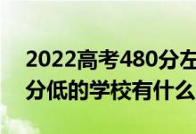 2022高考480分左右有哪些二本大學(xué)（各省分低的學(xué)校有什么）