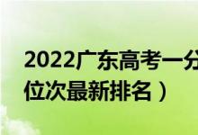 2022廣東高考一分一段表公布（歷史類成績位次最新排名）