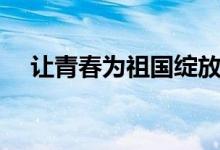 讓青春為祖國綻放觀后感（需要怎么寫）