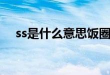 ss是什么意思飯圈用語(ss是什么意思)