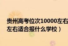 貴州高考位次10000左右志愿填報（貴州高考位次110000左右適合報什么學(xué)校）