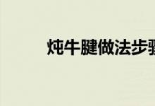 燉牛腱做法步驟（怎么做燉牛腱）