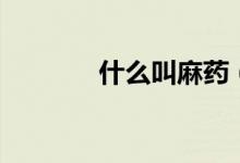 什么叫麻藥（什么叫麻風(fēng)?。?class=