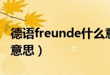 德語freunde什么意思（freunde標(biāo)識是什么意思）