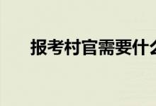 報(bào)考村官需要什么條件（有什么要求）