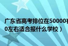 廣東省高考排位在50000有學(xué)校選擇嗎（廣東高考位次60000左右適合報(bào)什么學(xué)校）