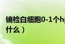 鏡檢白細胞0-1個hp什么意思（鏡檢白細胞是什么）