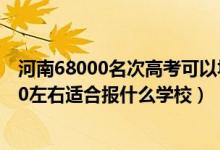 河南68000名次高考可以填什么學(xué)校（河南高考位次220000左右適合報(bào)什么學(xué)校）