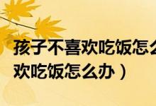 孩子不喜歡吃飯?jiān)趺崔k應(yīng)該怎么做（孩子不喜歡吃飯?jiān)趺崔k）