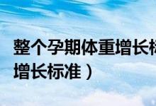 整個(gè)孕期體重增長(zhǎng)標(biāo)準(zhǔn)是多少（整個(gè)孕期體重增長(zhǎng)標(biāo)準(zhǔn)）