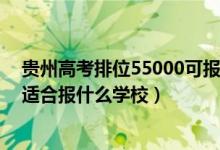貴州高考排位55000可報(bào)學(xué)校（貴州高考位次110000左右適合報(bào)什么學(xué)校）