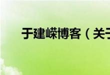 于建嶸博客（關(guān)于于建嶸博客的介紹）