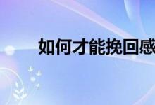 如何才能挽回感情（六招教你挽回）