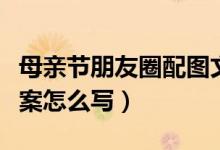 母親節(jié)朋友圈配圖文案（母親節(jié)朋友圈配圖文案怎么寫）