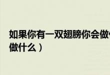 如果你有一雙翅膀你會做什么（作文如果你有一雙翅膀你會做什么）