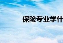 保險(xiǎn)專業(yè)學(xué)什么（有哪些課程）