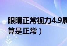 眼睛正常視力4.9屬于正常嗎（正常視力多少算是正常）