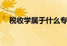稅收學屬于什么專業(yè)類別（前景怎么樣）