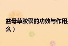 益母草膠囊的功效與作用是什么呢（益母草膠囊的功效是什么）