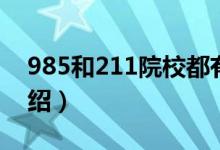 985和211院校都有哪些（985和211院校介紹）