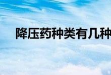 降壓藥種類有幾種（降壓藥種類有哪些）
