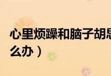心里煩躁和腦子胡思亂想怎么辦（心里煩躁怎么辦）
