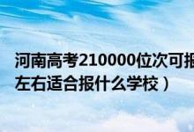 河南高考210000位次可報什么學(xué)校（河南高考位次240000左右適合報什么學(xué)校）