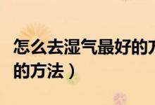 怎么去濕氣最好的方法食療（怎么去濕氣最好的方法）