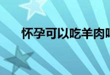 懷孕可以吃羊肉嗎（懷孕可以吃羊肉）