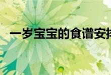 一歲寶寶的食譜安排表（一歲寶寶的食譜）